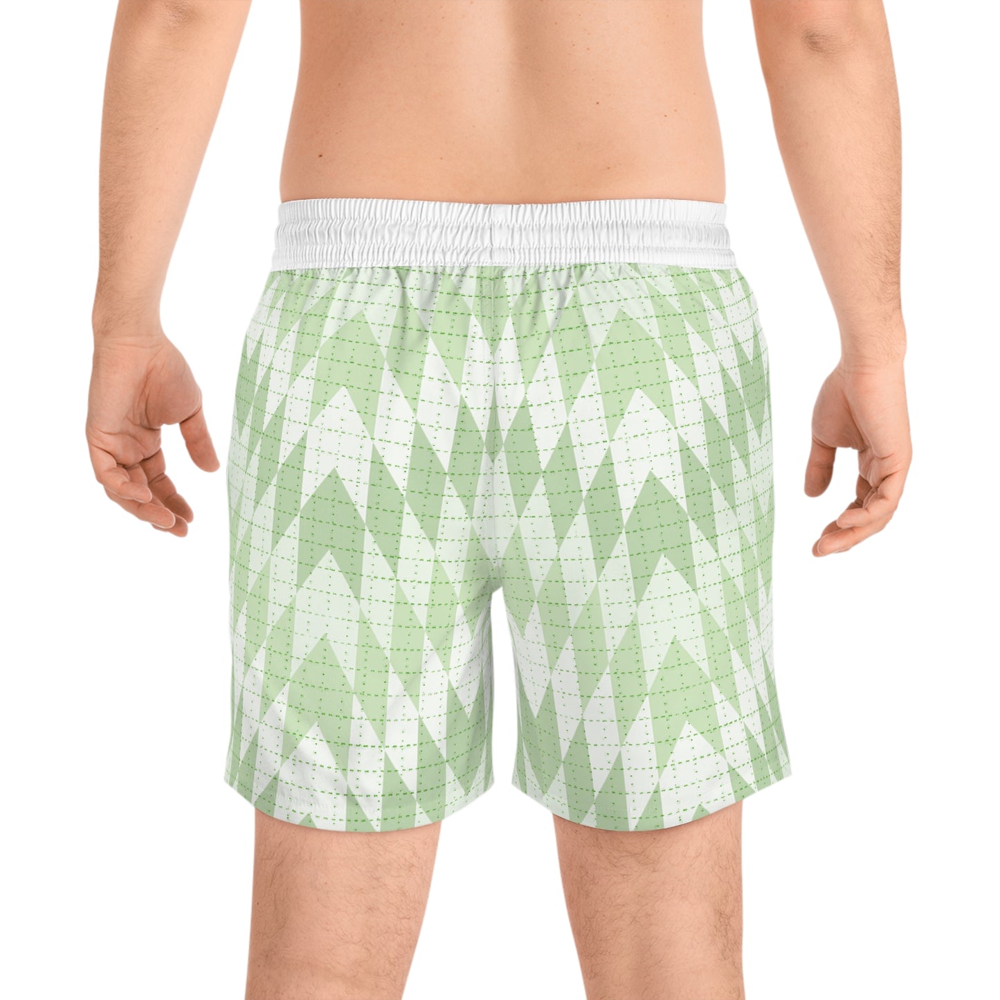 "Blotter" Men's Mid-Length Swim Shorts (AOP)