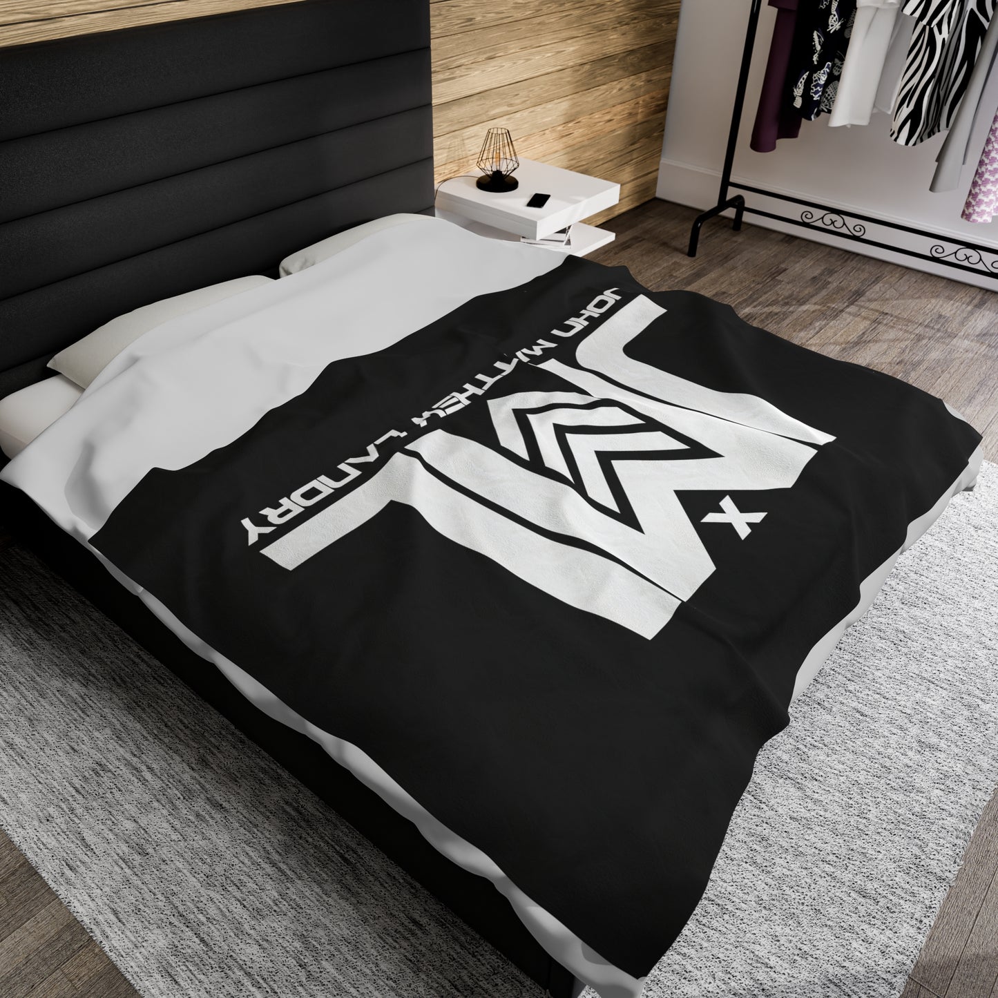 Black JML Velveteen Plush Blanket