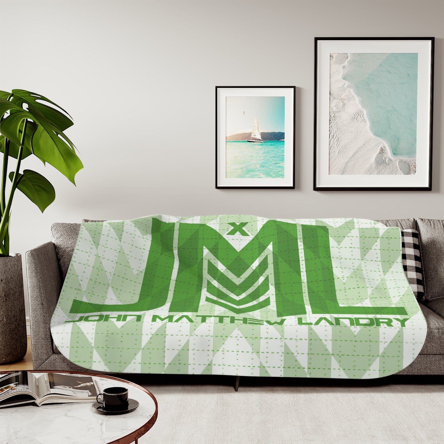 JML "Blotter" Sherpa Blanket, Two Colors