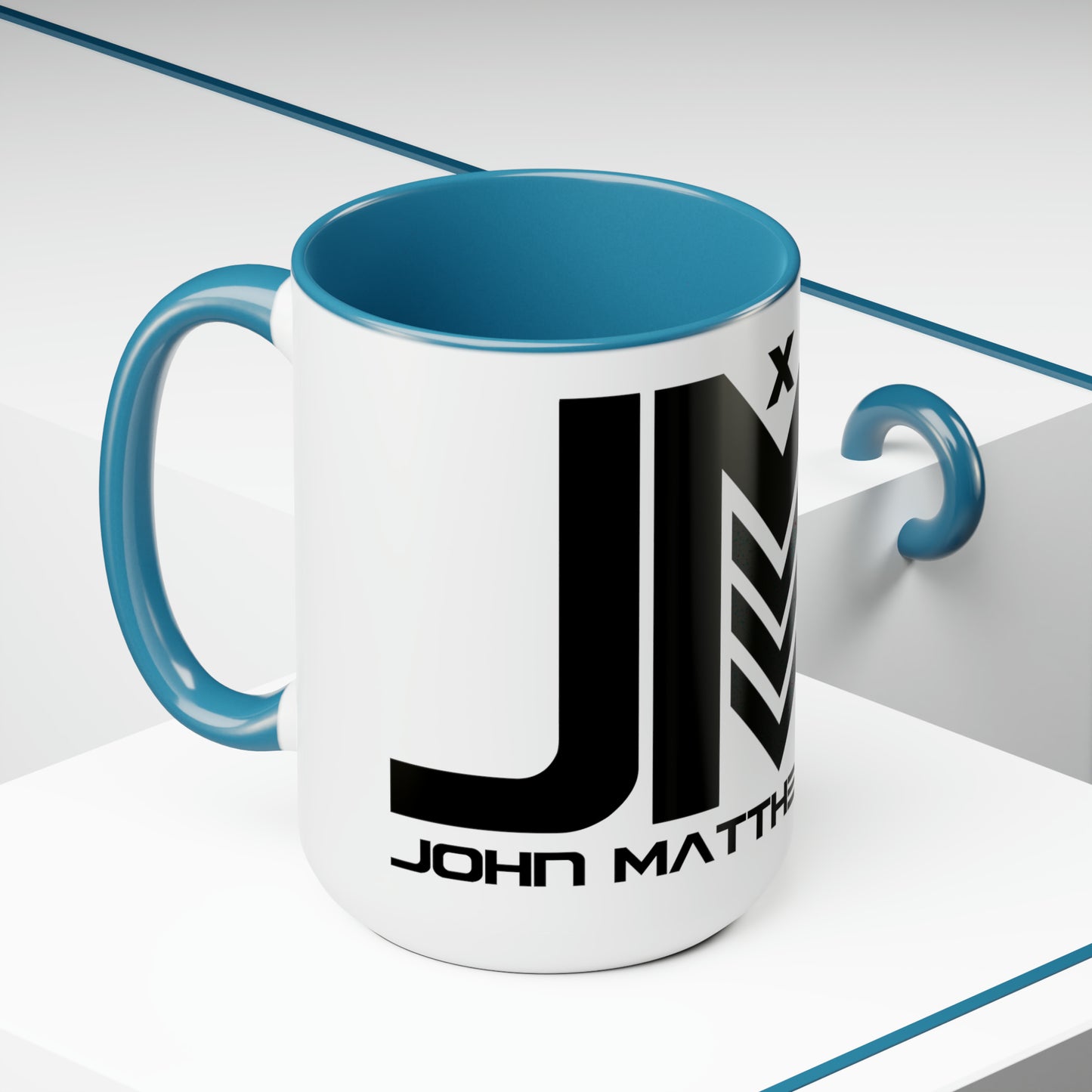JML "Blotter" Two-Tone Coffee Mugs, 15oz