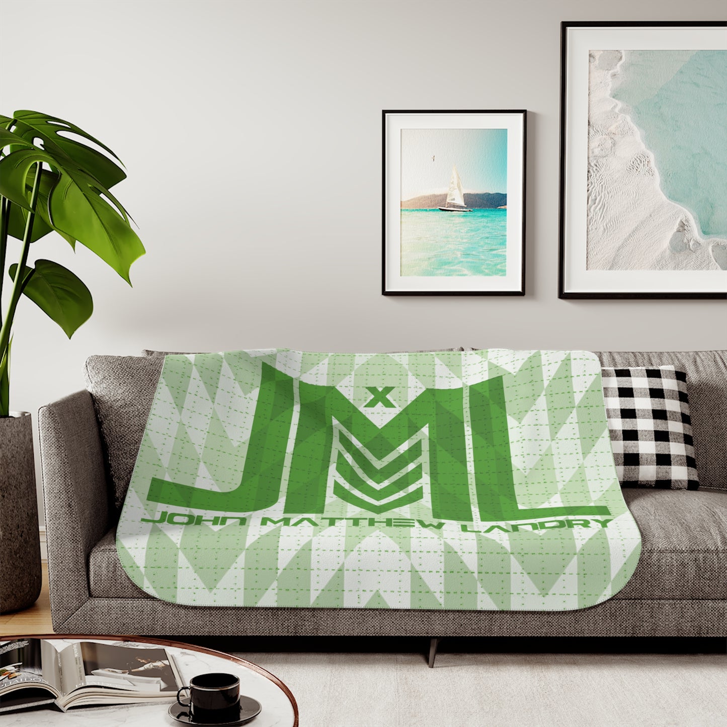 JML "Blotter" Sherpa Blanket, Two Colors