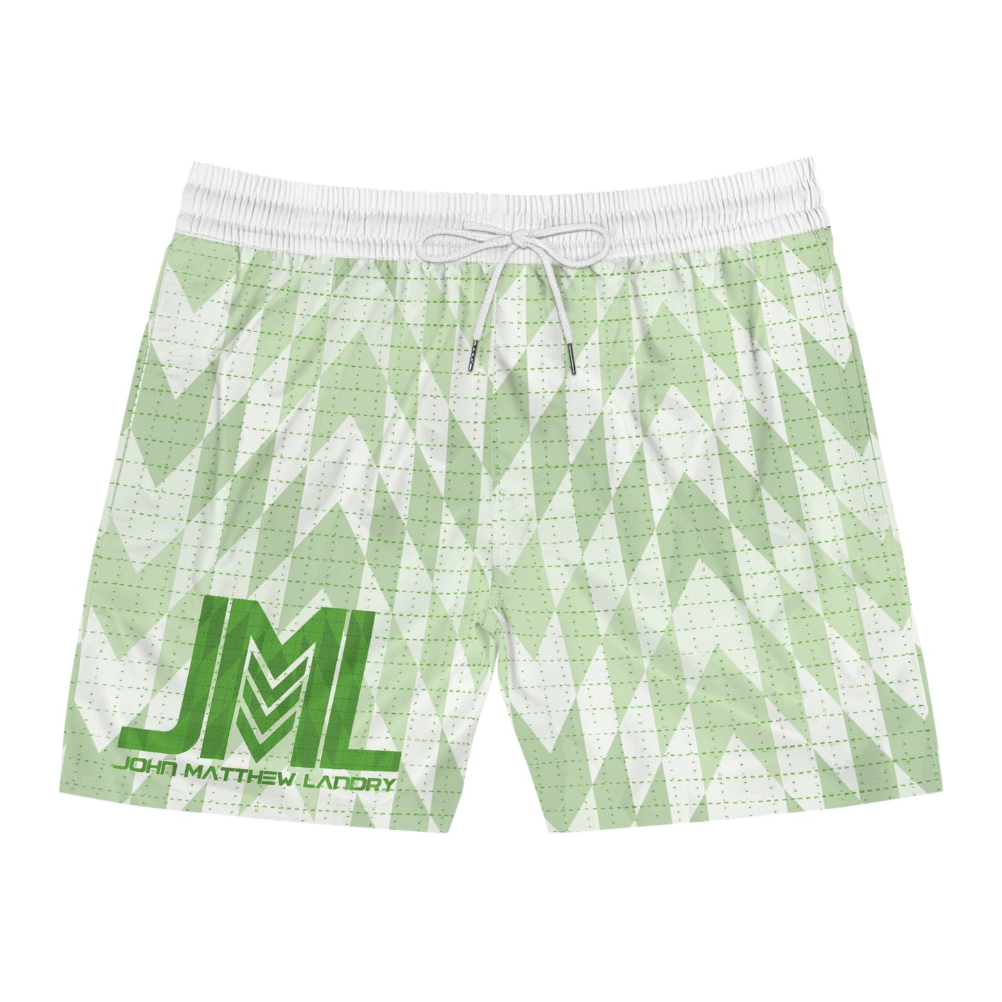 "Blotter" Men's Mid-Length Swim Shorts (AOP)