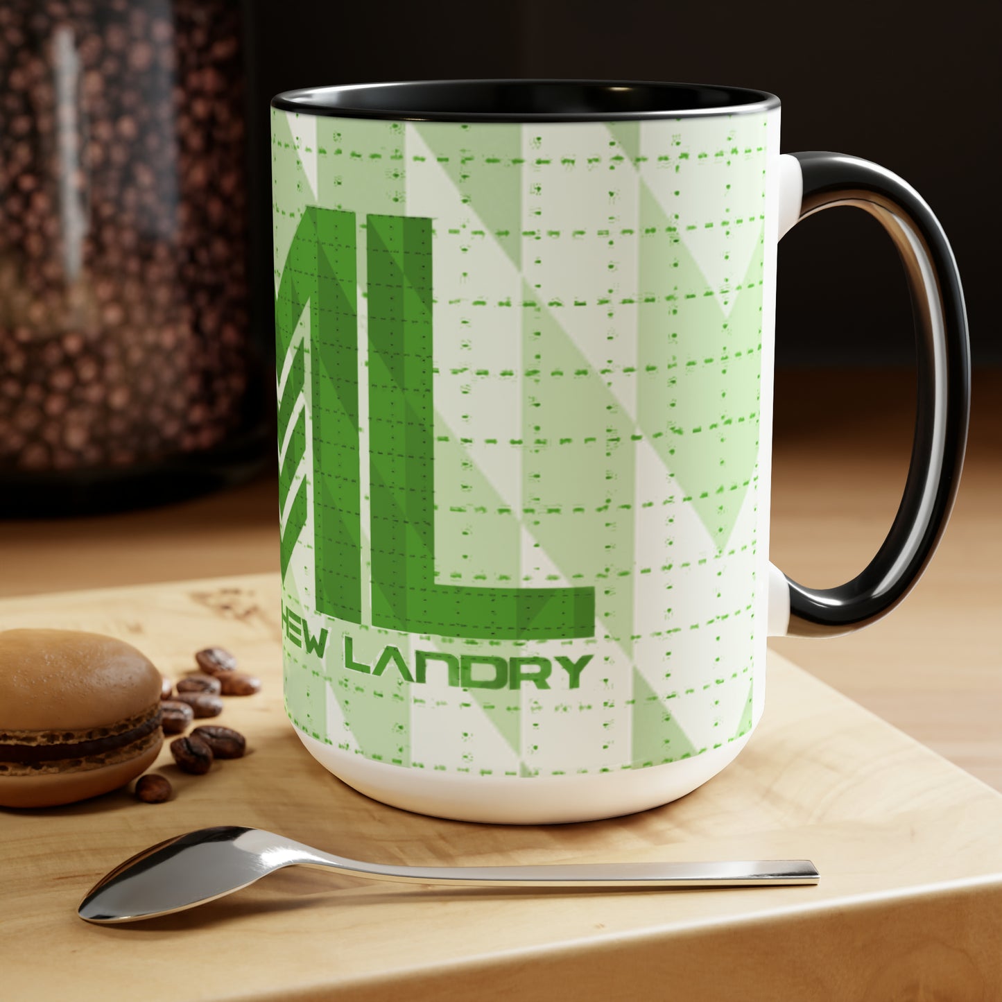 JML "Blotter" Two-Tone Coffee Mugs, 15oz