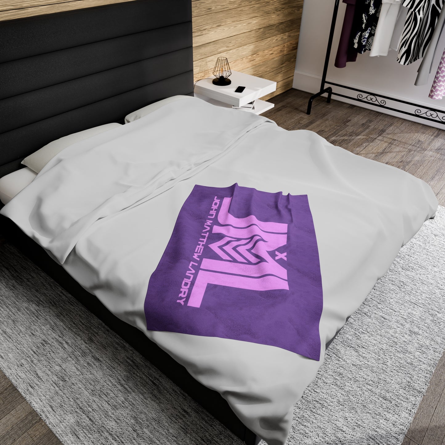 Purple/Pink JML Velveteen Plush Blanket