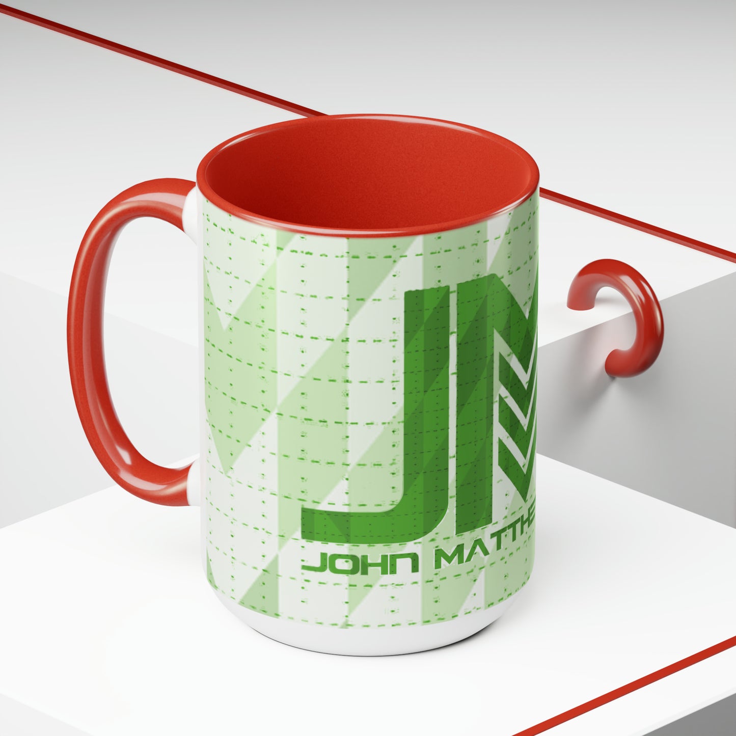 JML "Blotter" Two-Tone Coffee Mugs, 15oz