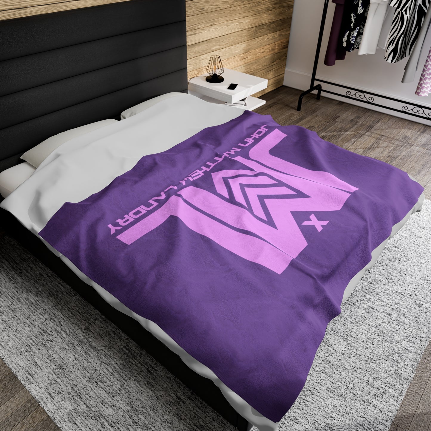 Purple/Pink JML Velveteen Plush Blanket
