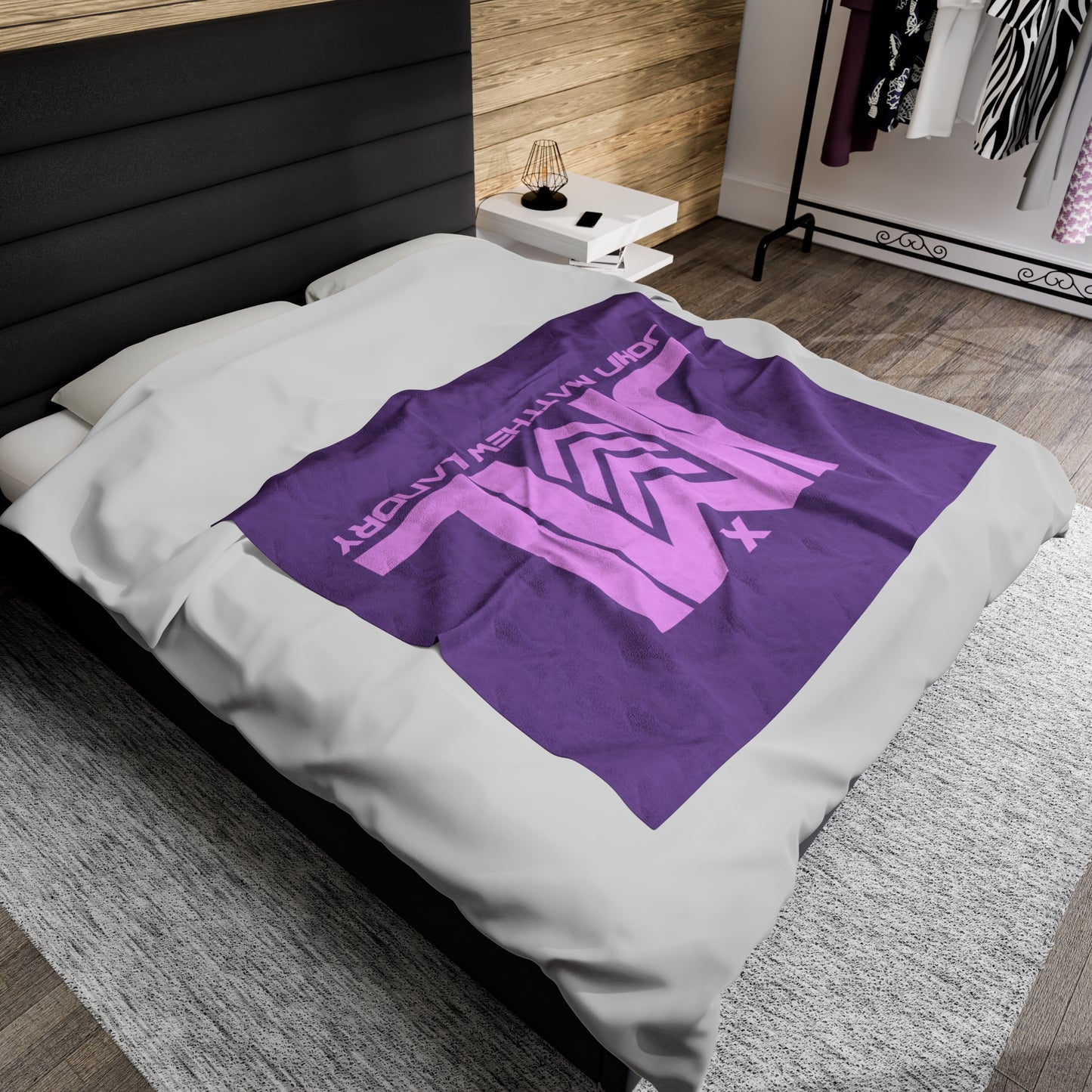 Purple/Pink JML Velveteen Plush Blanket