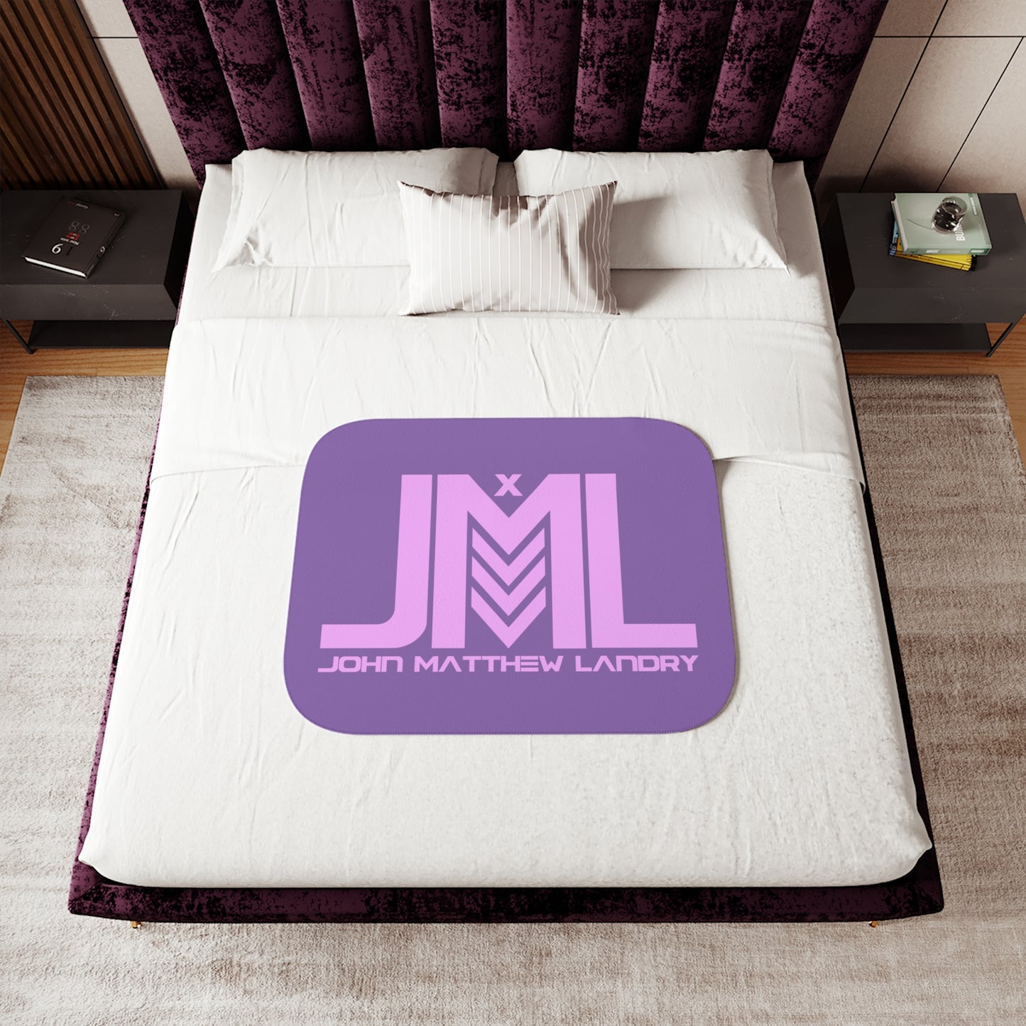 Purple/Pink JML Sherpa Blanket, Two Colors