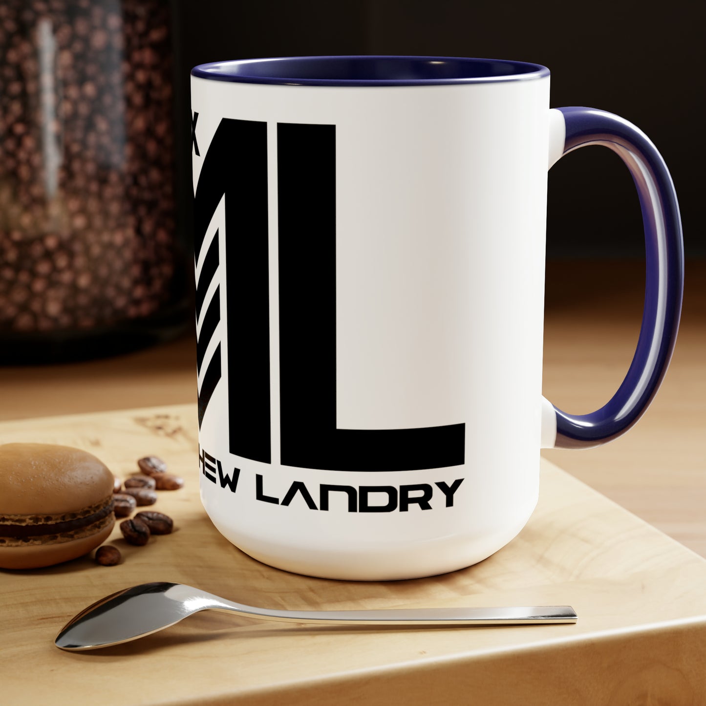 JML "Blotter" Two-Tone Coffee Mugs, 15oz