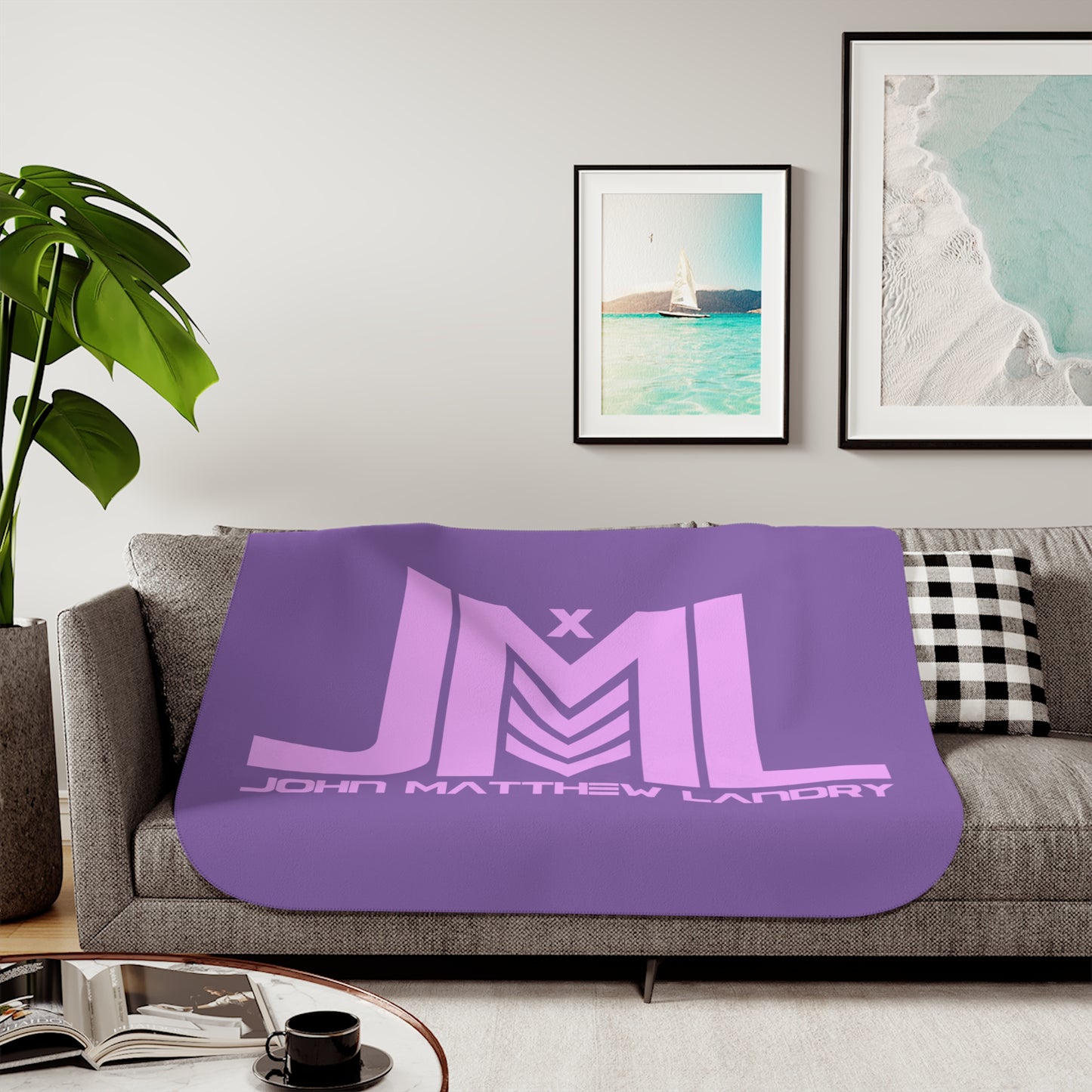 Purple/Pink JML Sherpa Blanket, Two Colors