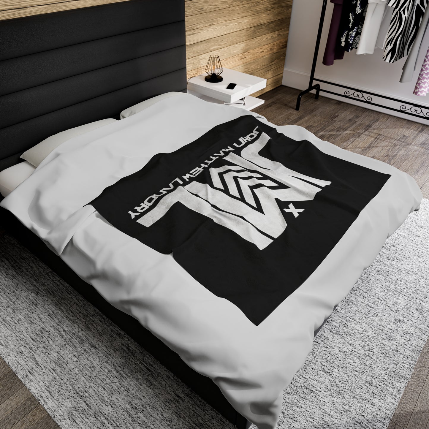 Black JML Velveteen Plush Blanket