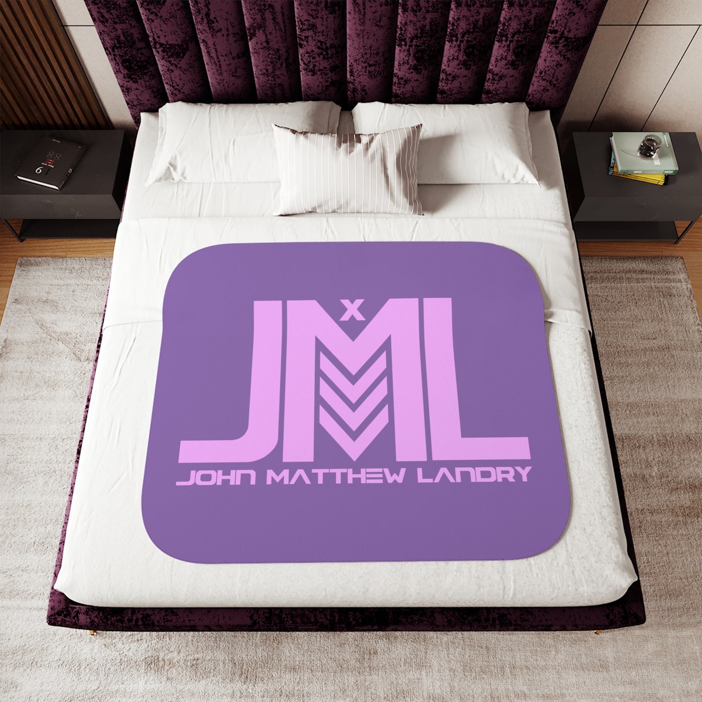 Purple/Pink JML Sherpa Blanket, Two Colors
