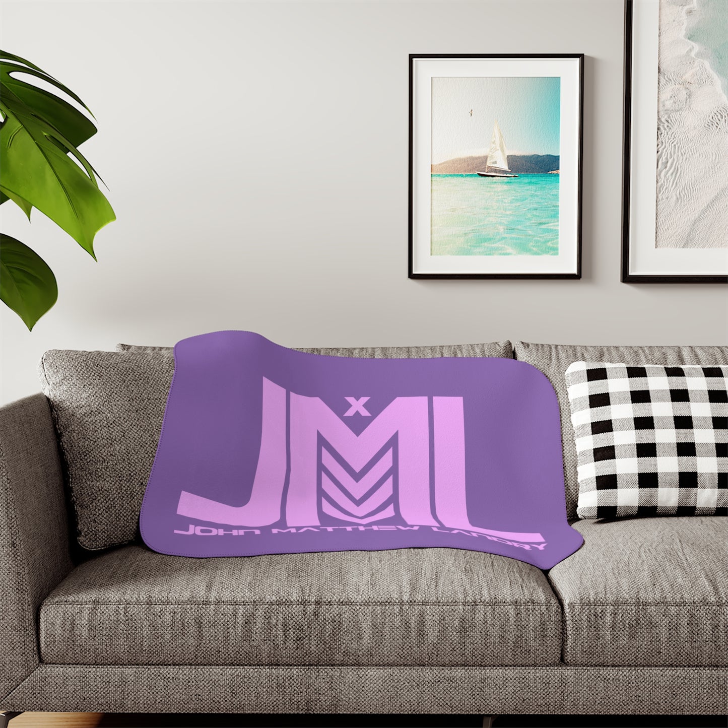 Purple/Pink JML Sherpa Blanket, Two Colors