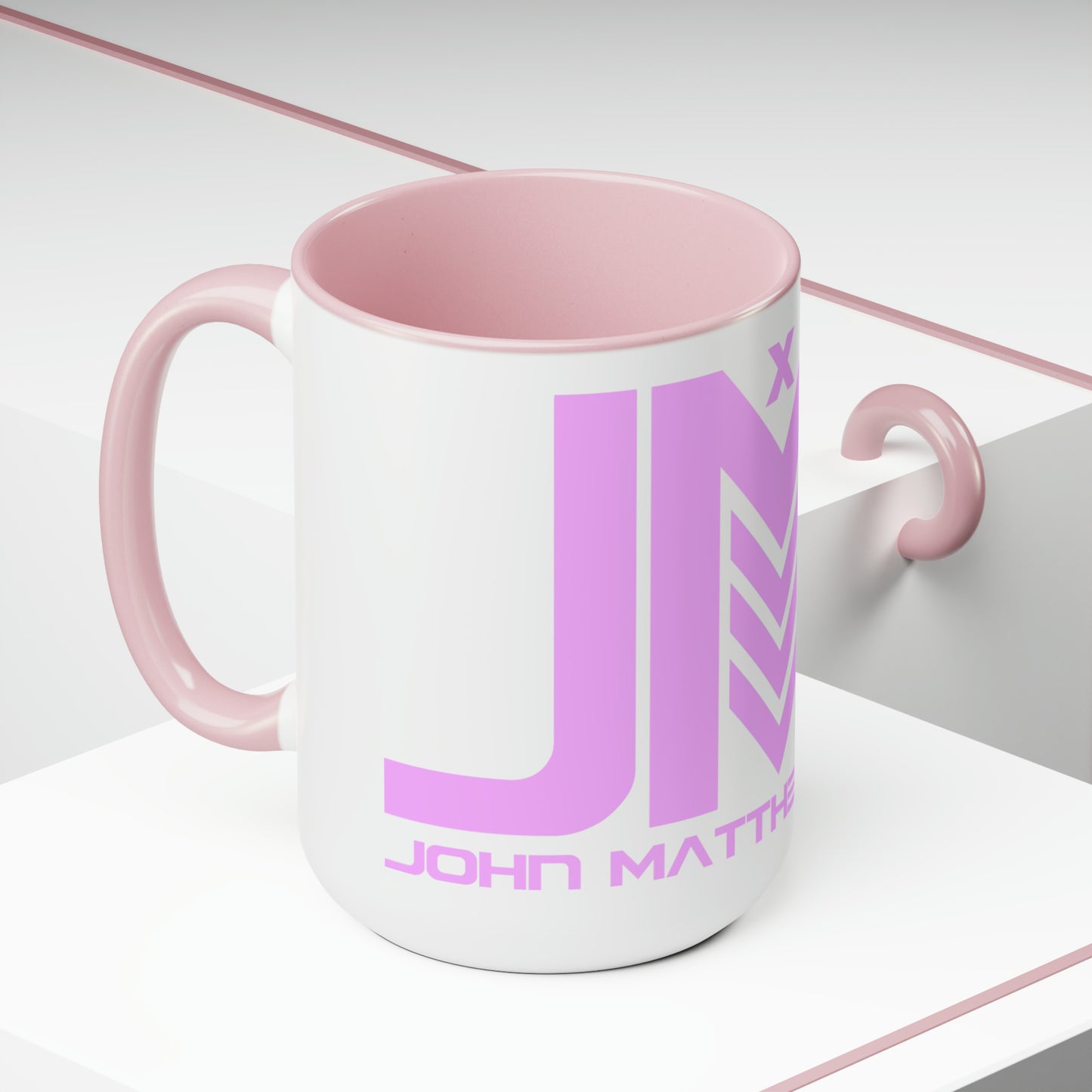 JML "Blotter" Two-Tone Coffee Mugs, 15oz