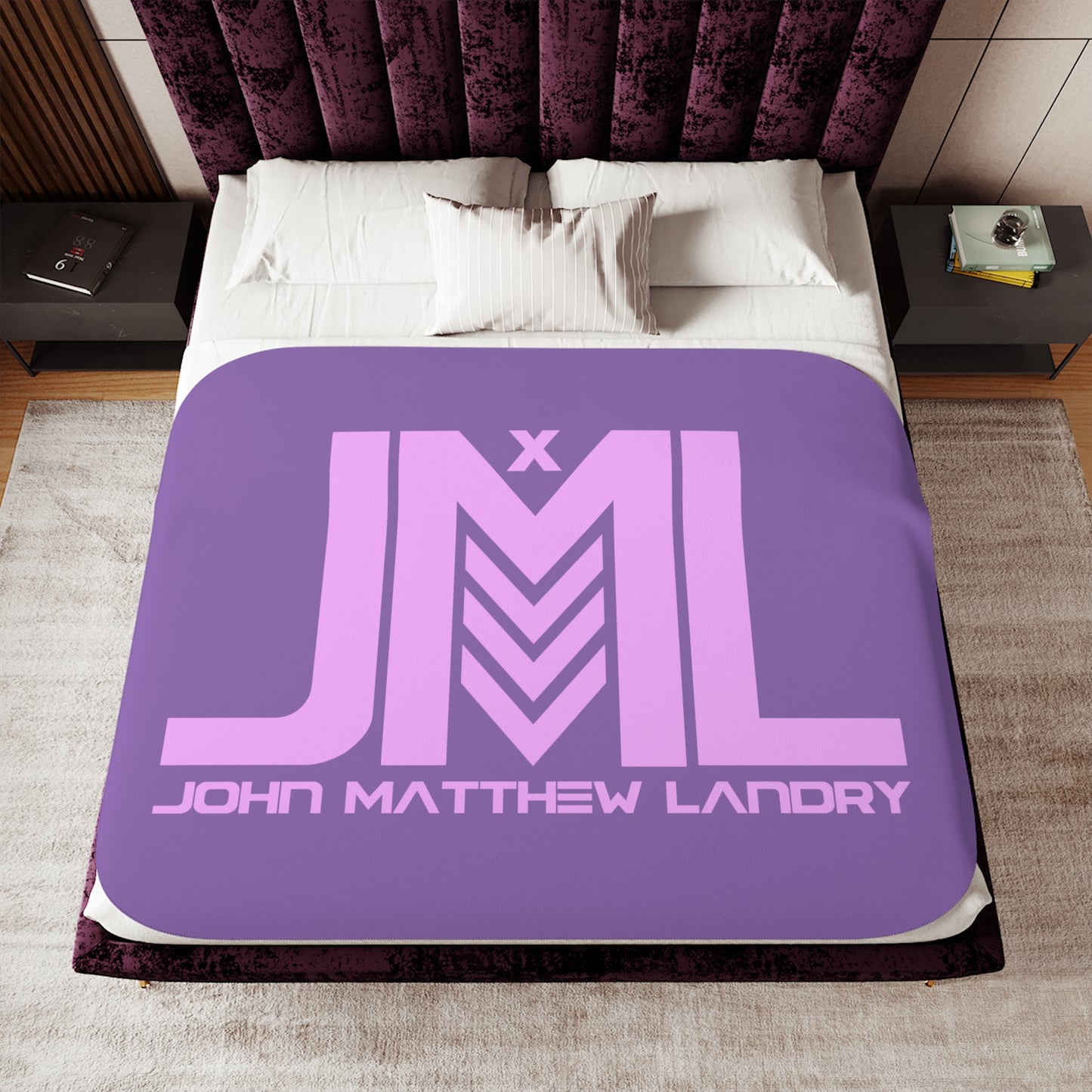 Purple/Pink JML Sherpa Blanket, Two Colors