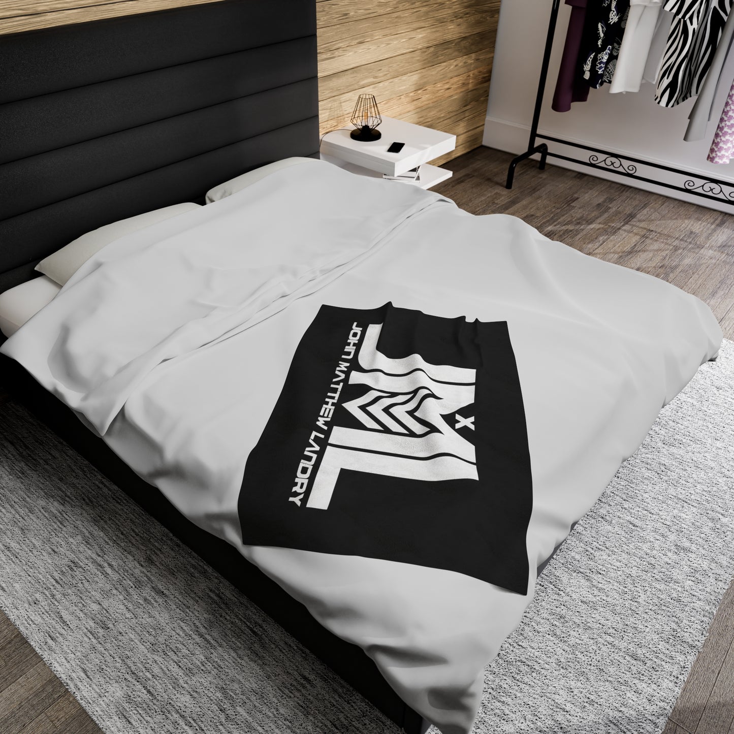 Black JML Velveteen Plush Blanket