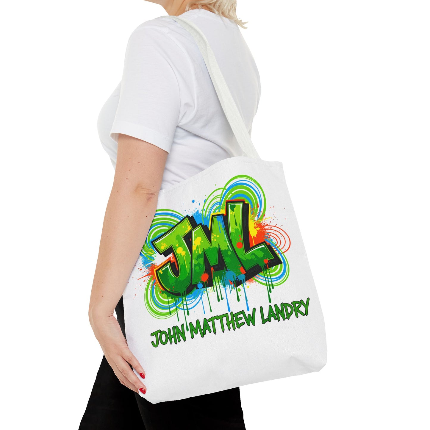Graffiti "Family First" Tote Bag — Personalized JML Street Art Tote