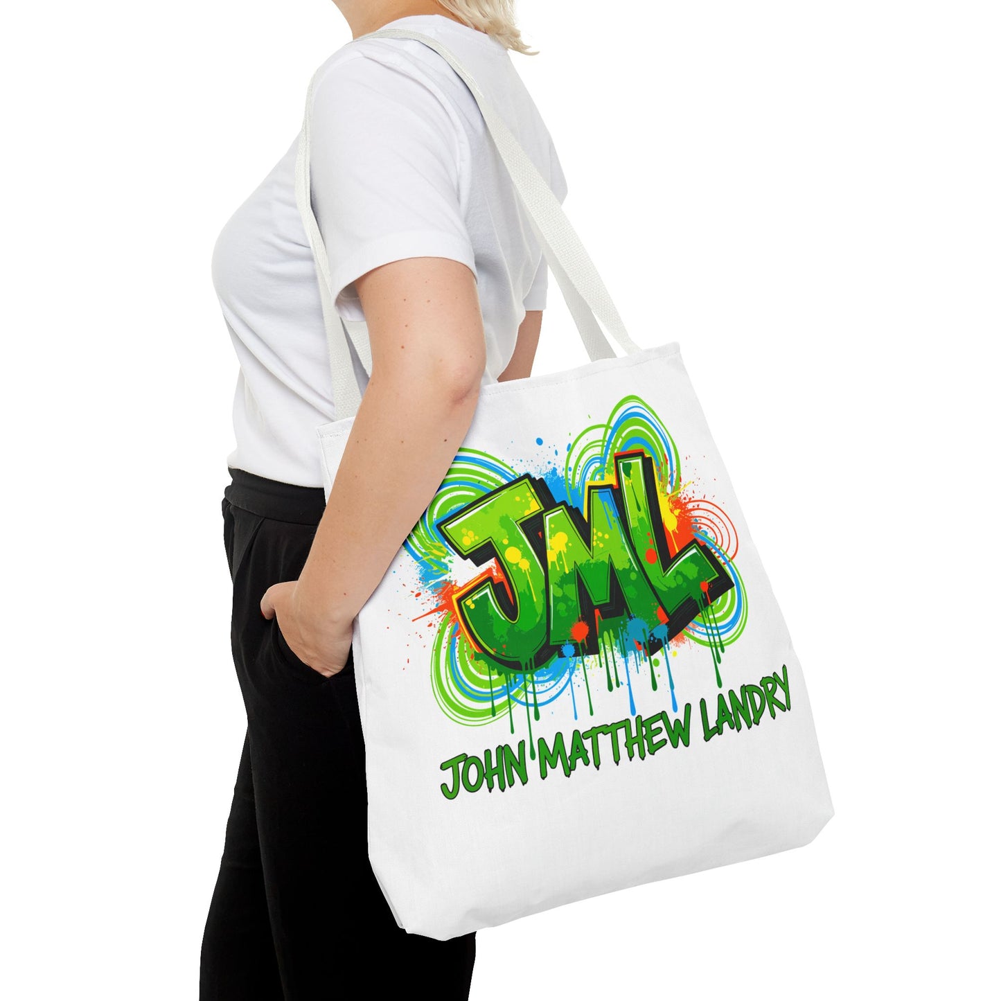 Graffiti "Family First" Tote Bag — Personalized JML Street Art Tote