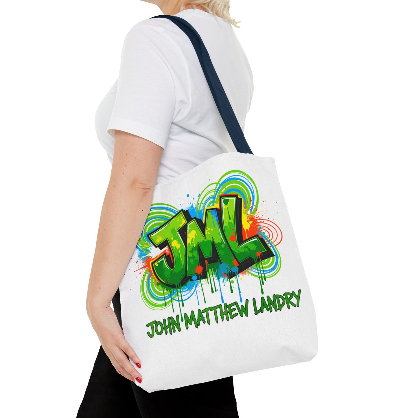 Graffiti "Family First" Tote Bag — Personalized JML Street Art Tote