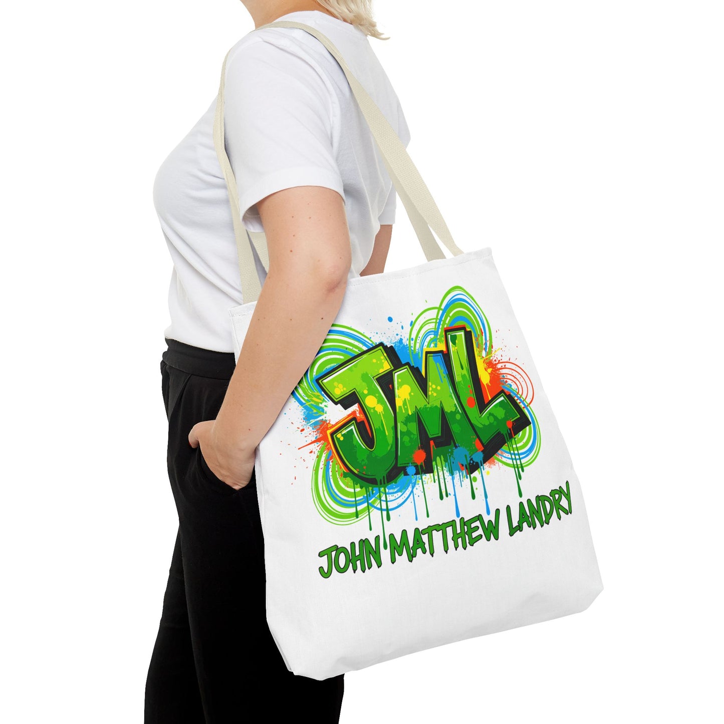 Graffiti "Family First" Tote Bag — Personalized JML Street Art Tote