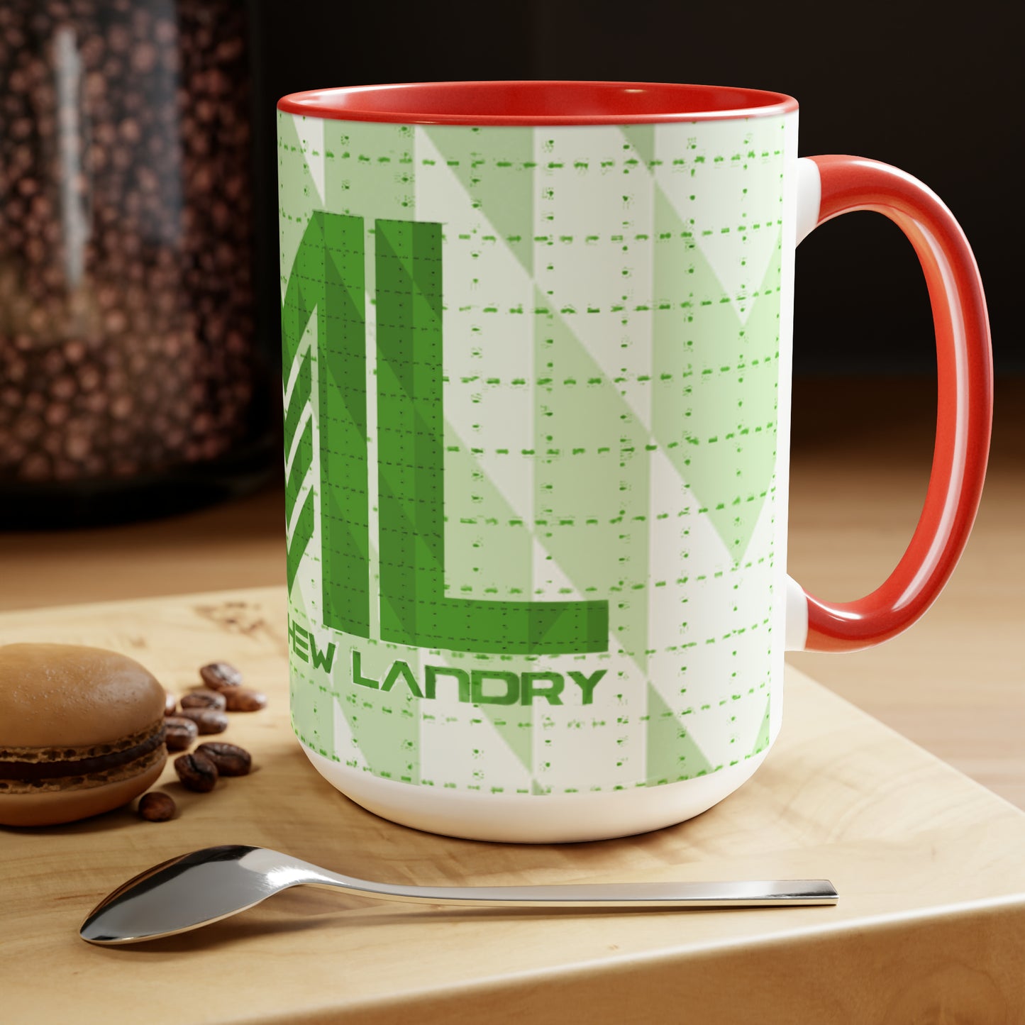 JML "Blotter" Two-Tone Coffee Mugs, 15oz