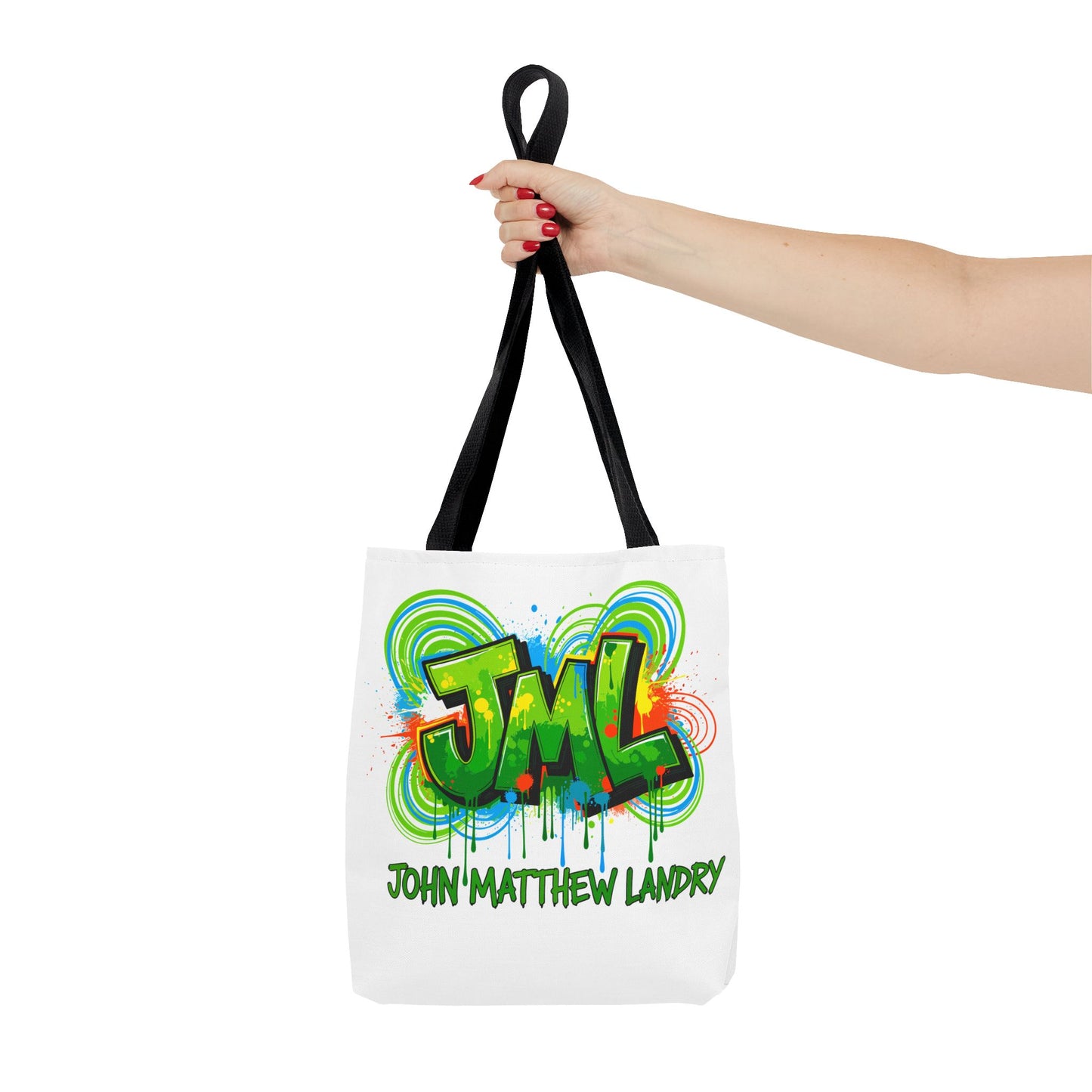 Graffiti "Family First" Tote Bag — Personalized JML Street Art Tote