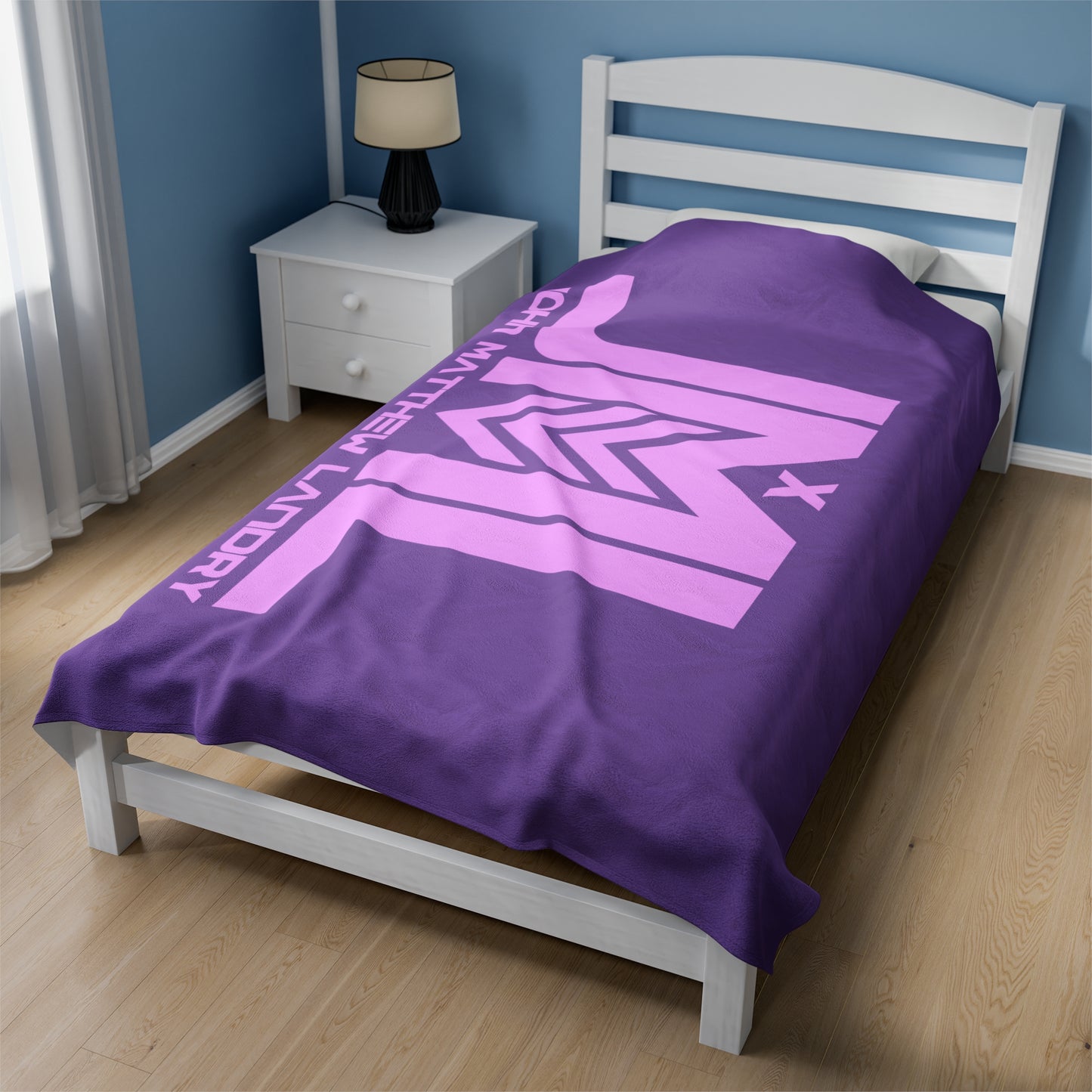 Purple/Pink JML Velveteen Plush Blanket