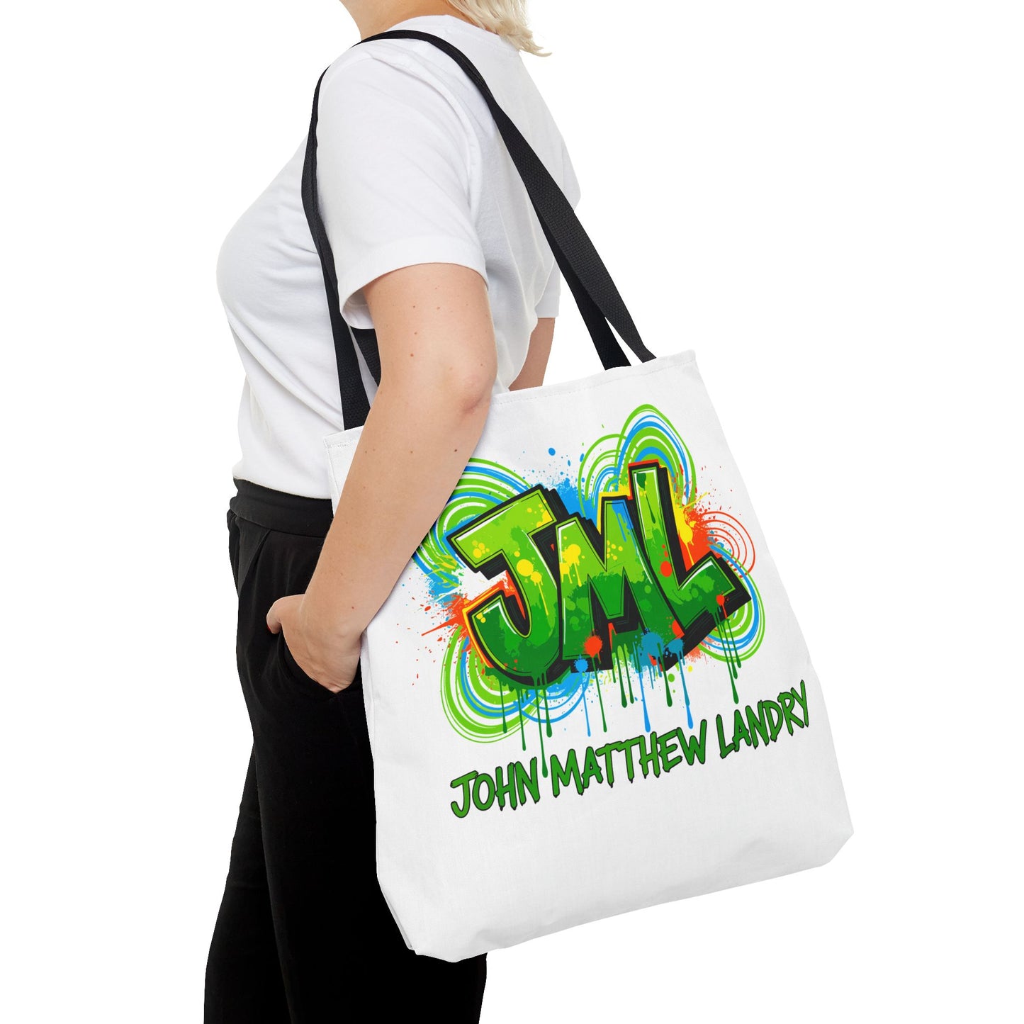 Graffiti "Family First" Tote Bag — Personalized JML Street Art Tote