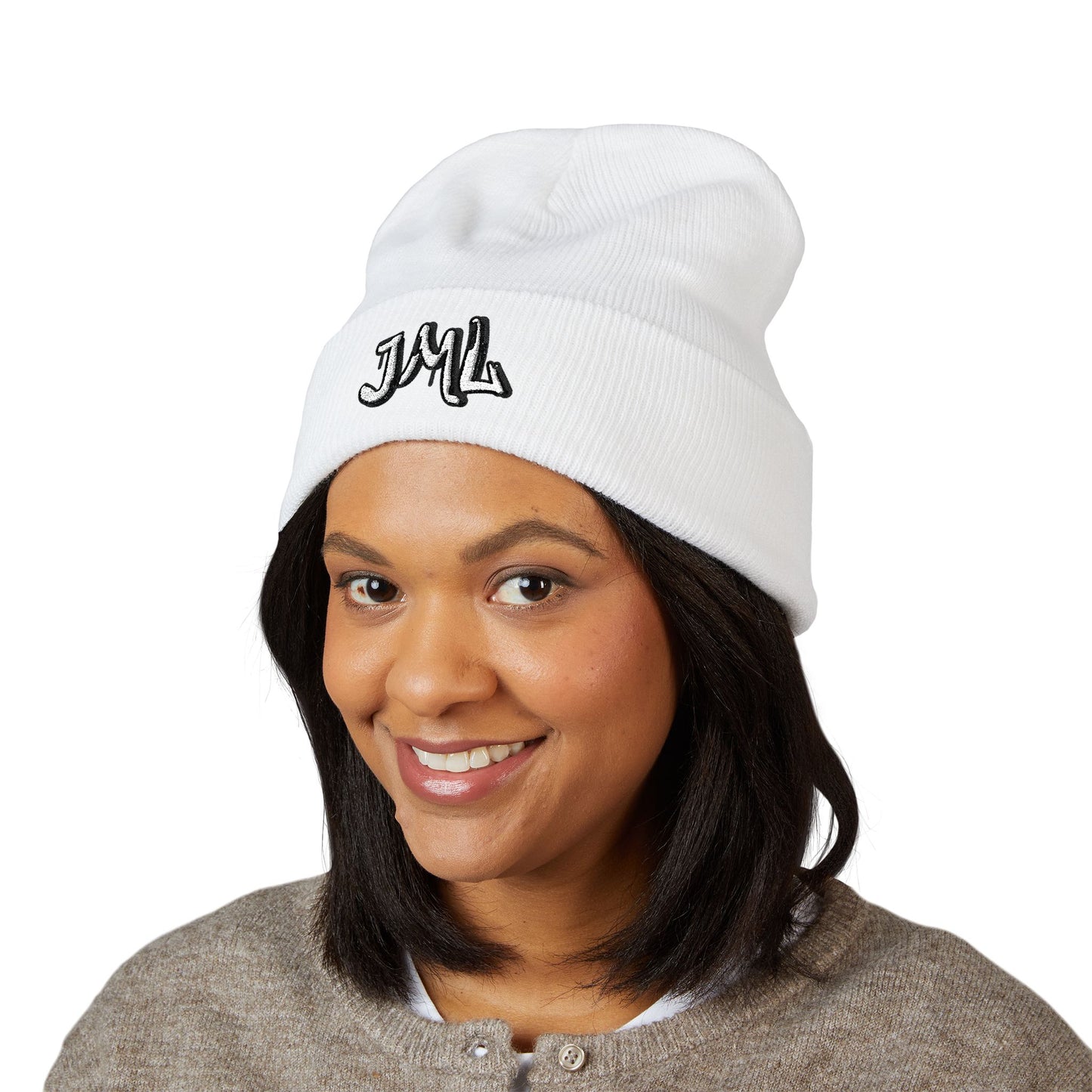 Embroidered 'JML' Cuffed Beanie