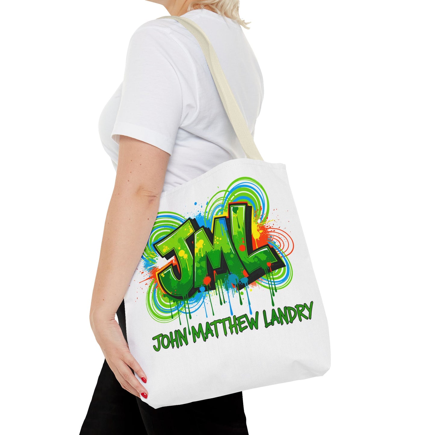 Graffiti "Family First" Tote Bag — Personalized JML Street Art Tote