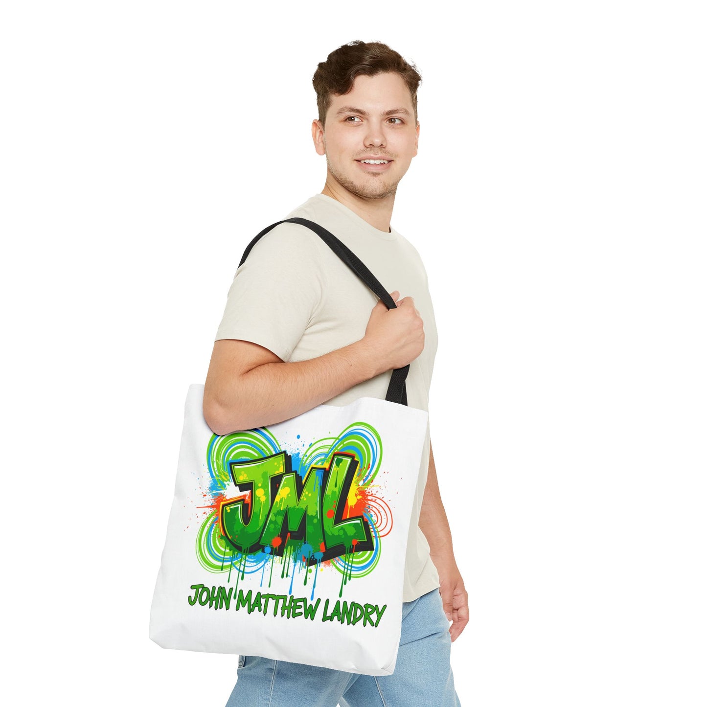 Graffiti "Family First" Tote Bag — Personalized JML Street Art Tote