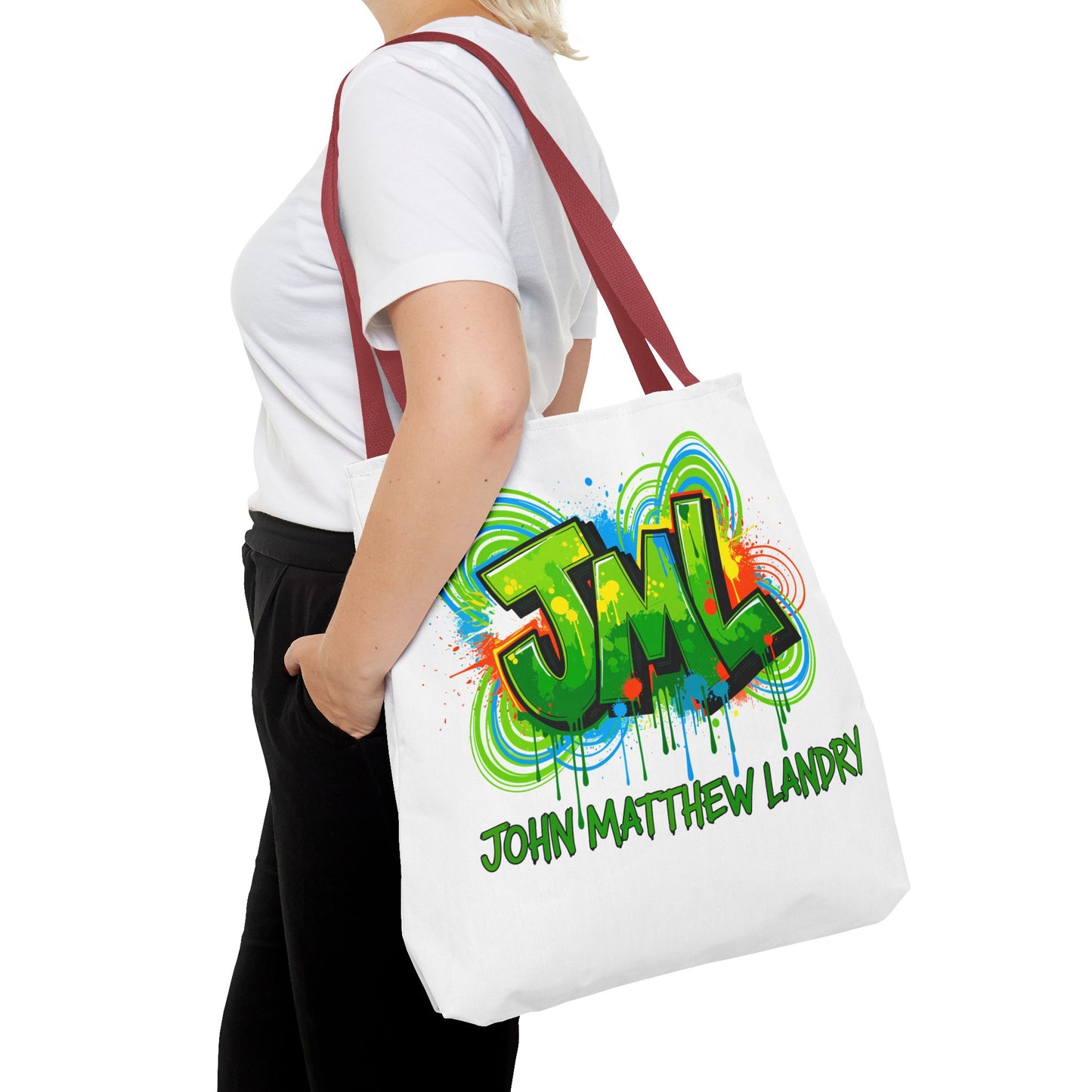 Graffiti "Family First" Tote Bag — Personalized JML Street Art Tote