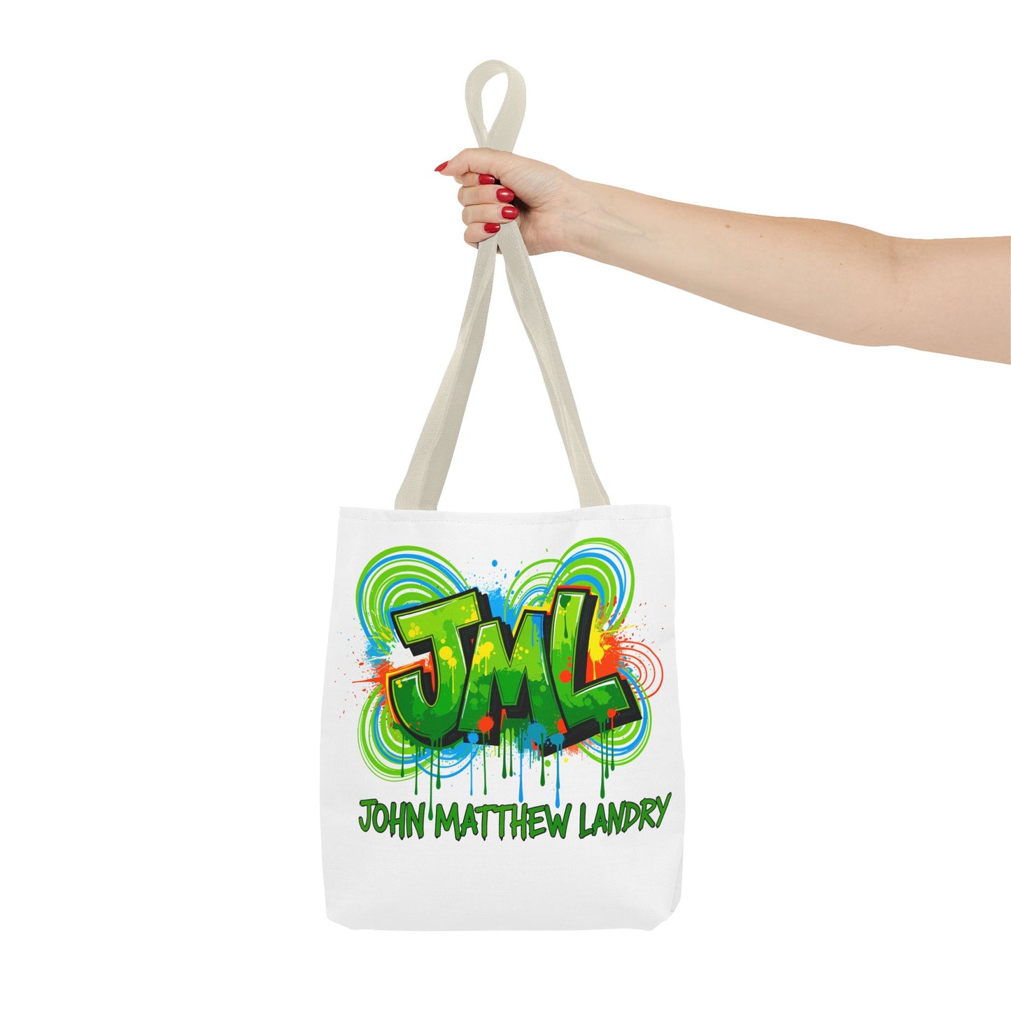 Graffiti "Family First" Tote Bag — Personalized JML Street Art Tote