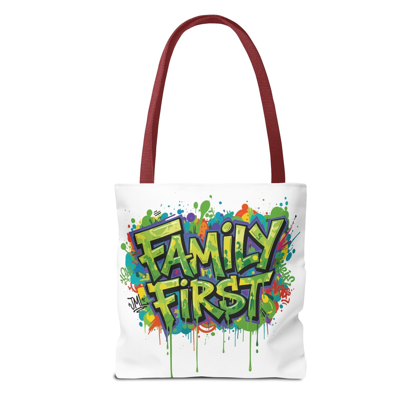 Graffiti "Family First" Tote Bag — Personalized JML Street Art Tote
