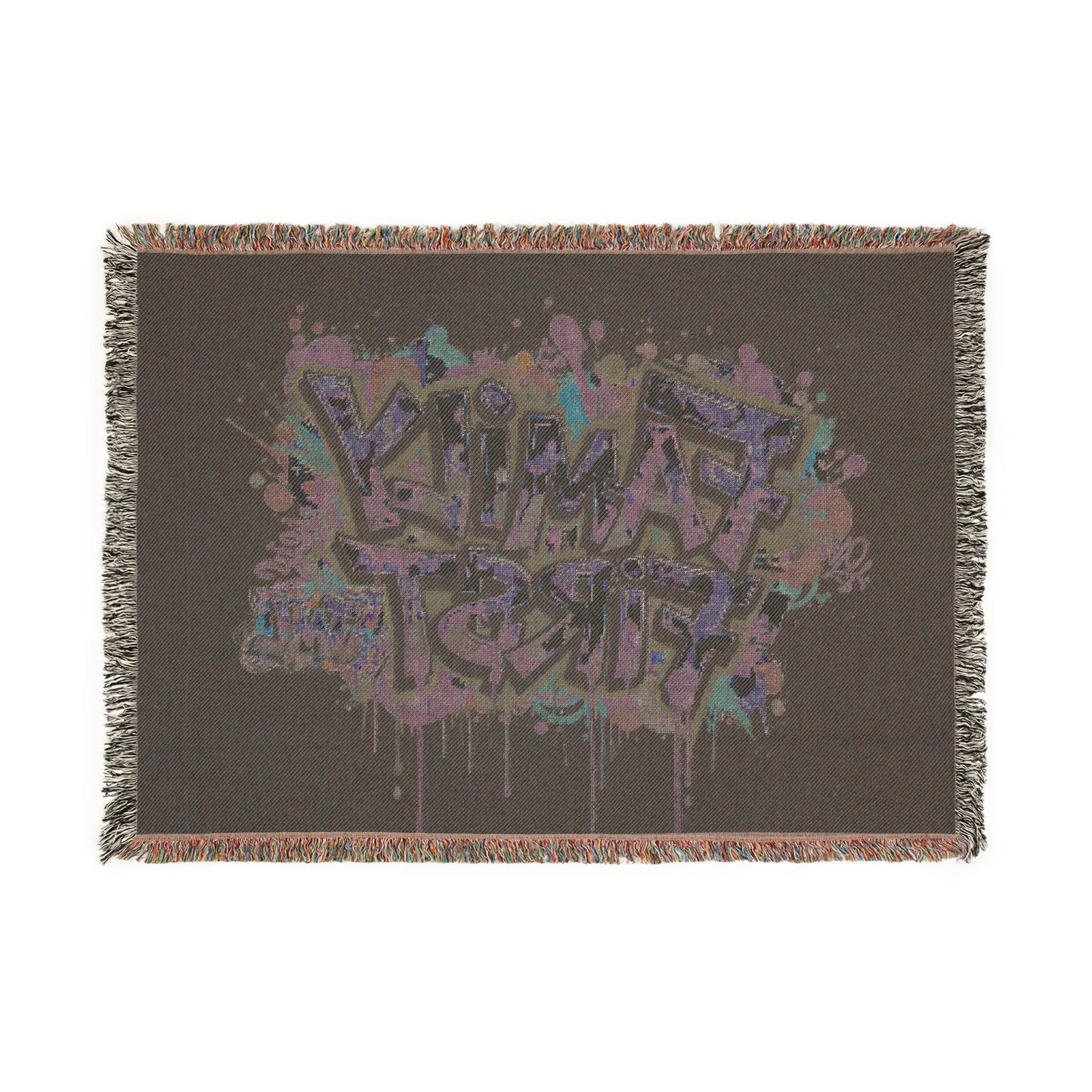 Family First Woven Blanket – Graffiti Street Art Throw