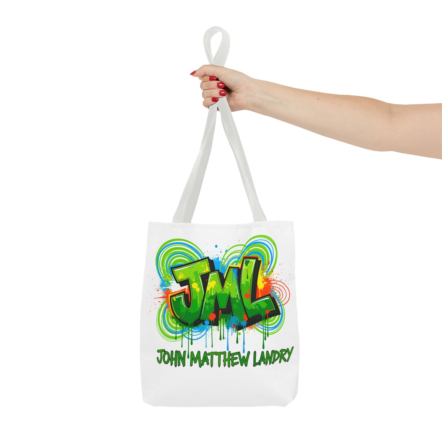 Graffiti "Family First" Tote Bag — Personalized JML Street Art Tote
