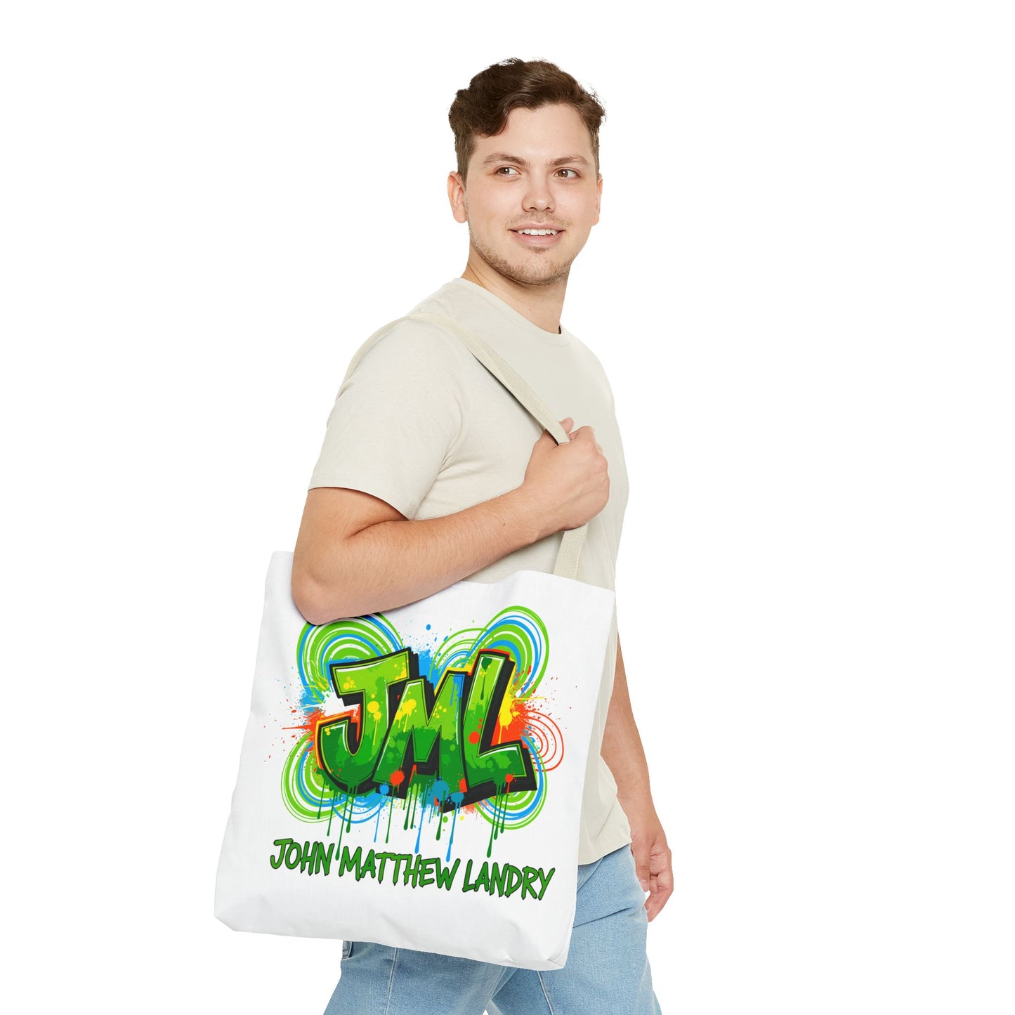 Graffiti "Family First" Tote Bag — Personalized JML Street Art Tote