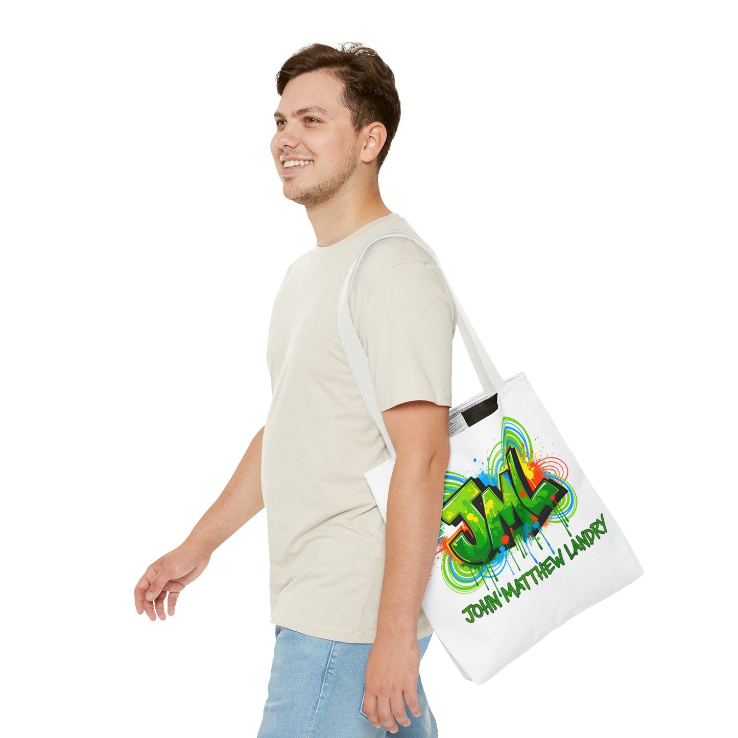 Graffiti "Family First" Tote Bag — Personalized JML Street Art Tote