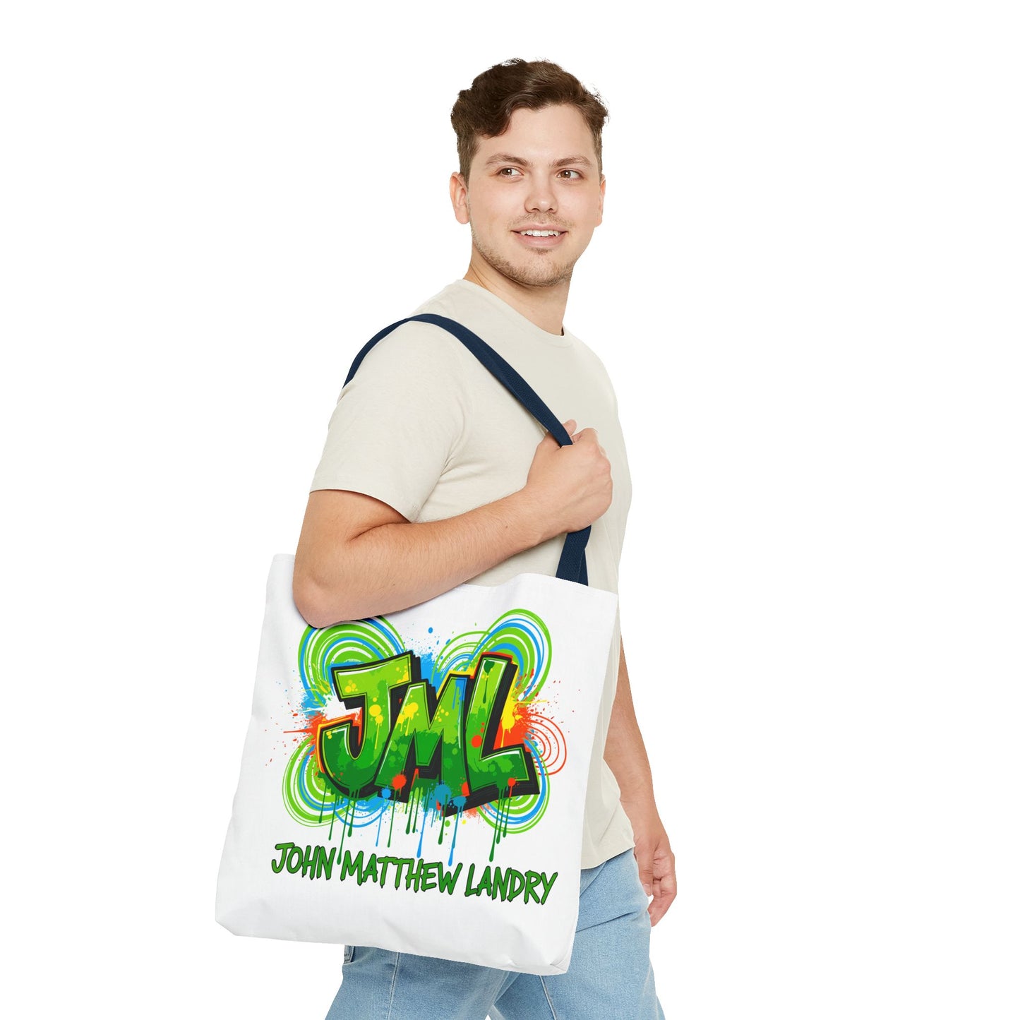 Graffiti "Family First" Tote Bag — Personalized JML Street Art Tote